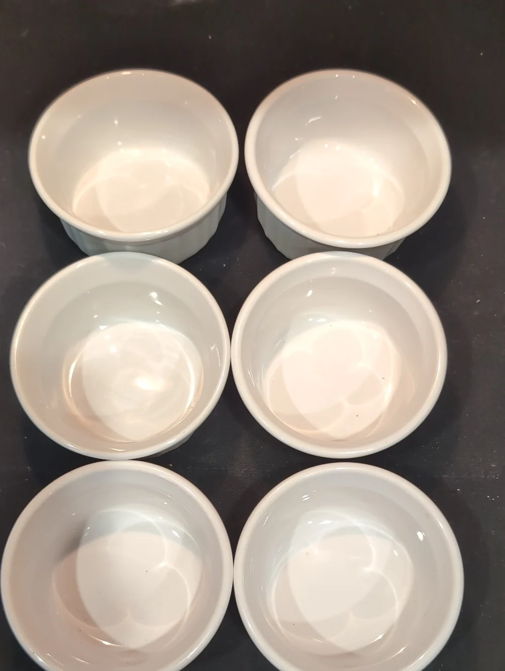 Set of Six (6) CorningWare / Corning Ware French White 4 Oz Ramekins RS4